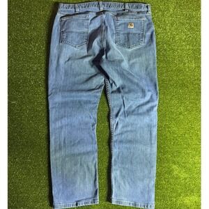 Carhartt Mens Relaxed Fit Straight Leg Denim Jeans Blue 40x30 Medium Wash
